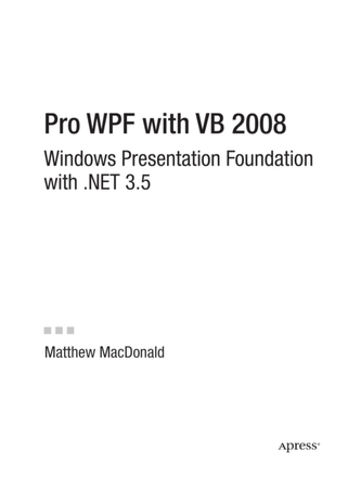 Pro WPF with VB 2008