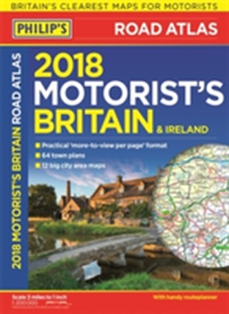 Philip's 2018 Motorist's Road Atlas Britain and Ireland A3