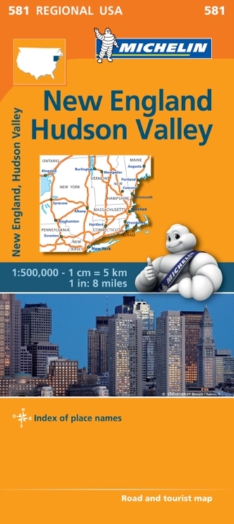 New England, Hudson Valley - Michelin Regional Map 581