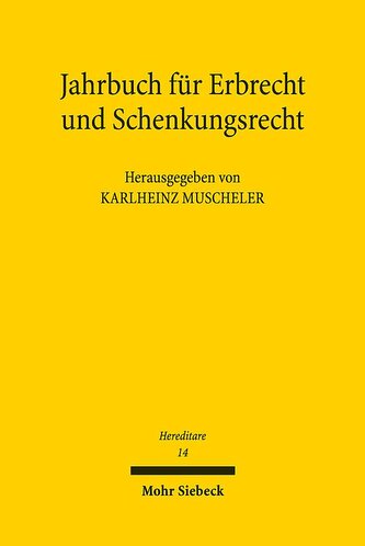Jahrbuch für Erbrecht und Schenkungsrecht