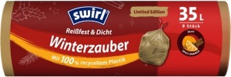 Swirl zatahovací pytle na odpad Zimní Kouzlo 35 l, 50 x 60 cm, 38 µ, 9 ks