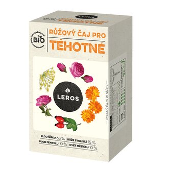 LEROS Růžový čaj pro těhotné BIO - nálev. sáčky (20 x 2 g) - bylinky a plody pro klidné těhotenství