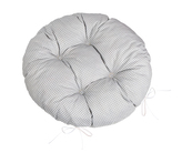 Sedák Adéla prošívaný kulatý - Šedá,Bílá - průměr 40 cm