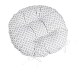 Sedák Adéla prošívaný kulatý - Šedá,Bílá - průměr 40 cm