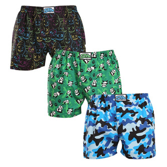 3PACK pánské trenky Styx art klasická guma vícebarevné (3A18023) XXL