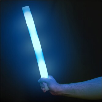 Pěnová tyč s LED světlem, balení 10 kusů, modrá