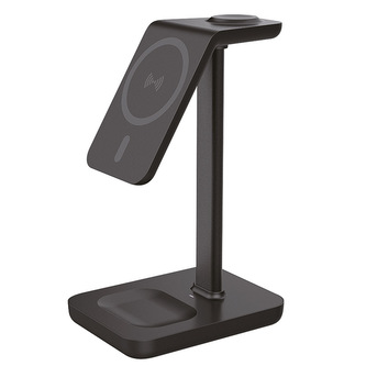 Solight stolní nabíječka 3v1, Qi2, MagSafe kompatibilní