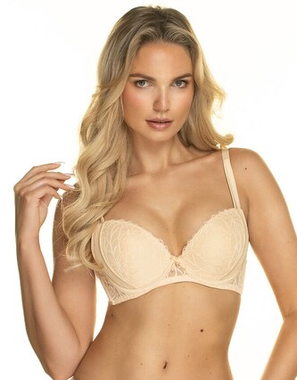 Biustonosz push-up Konrad Emma beżowy jasny 75C