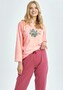 Piżama Taro Patricia 3460 7/8 S-XL Z25/26 damska morelowy L
