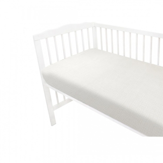 Mušelínové prostěradlo do postýlky 60 x 120 NATURE double - smetanové; 120x60