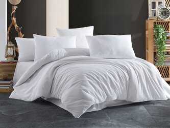 Francouzské povlečení krep UNI 240x220, 70x90cm Bílé Francouzské povlečení krep UNI 240x220, 70x90cm Bílé