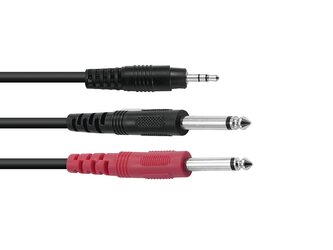 Kabel 3,5 Jack / 2x Jack ECO, délka 3m, černý