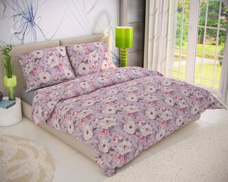 Francouzské krepové povlečení 240x200, 70x90cm ESTER šedá