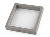 Rámeček / krabička s průhlednou fólií k originálnímu dárkovému balení 11x11 cm - 10 ks - 2 šedá