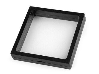 Rámeček / krabička s průhlednou fólií k originálnímu dárkovému balení 11x11 cm - 10 ks - 3 černá