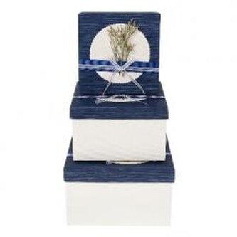 Pudełko kwadrat z kokardą 3szt ROZETTE