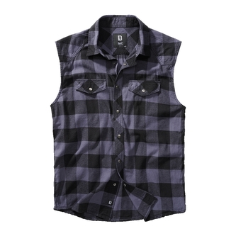 Košile Brandit Check Shirt Sleeveless - šedá-černá, 3XL Košile Brandit Check Shirt Sleeveless - šedá-černá, 3XL