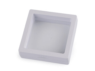 Rámeček / krabička s průhlednou fólií k originálnímu dárkovému balení 7x7 cm - 10 ks - 1 bílá