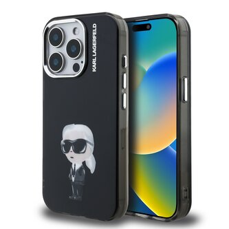 Karl Lagerfeld IML Aquarelle Karl Zadní Kryt pro iPhone 15 Pro Max Black Karl Lagerfeld IML Aquarelle Karl Zadní Kryt pro iPhone 15 Pro Max Black