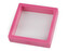 Rámeček / krabička s průhlednou fólií k originálnímu dárkovému balení 9x9 cm - 10 ks - 2 pink