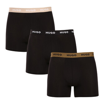 3PACK pánské boxerky HUGO černé (50532613 987) L 3PACK pánské boxerky HUGO černé (50532613 987) L