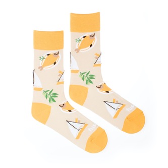 Ponožky Letní dovolená Oranžové S (35-38)