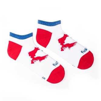 Kotníkové ponožky Mapa Chorvatska Bílé M (39-42)