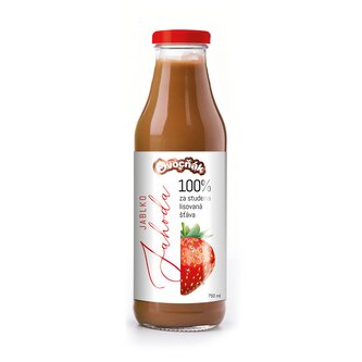 Mošt ovocný jablko-jahoda sklo 750 ml   OVOCŇÁK
