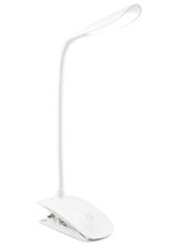 Colorway stolní LED lampa / CW-DL04FCB-W/ Integrovaná baterie / Klip na uchycení/ Bílá