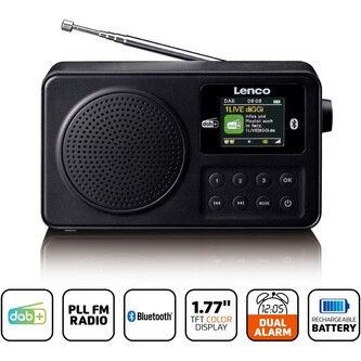 Lenco PDR-033 rádio DAB+/FM s Bluetooth černé