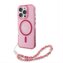 Guess IML Glitter Strap MagSafe Zadní Kryt pro iPhone 16 Pro Pink