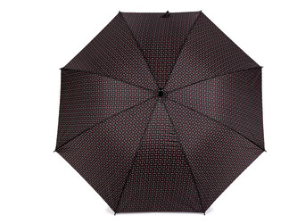 Pánský vystřelovací deštník se vzorem - 1 ks - 6 černá
