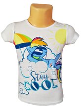 Dívčí tričko MY LITTLE PONY krátký rukáv, bílá, velikost: 104