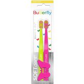 Zubní kartáček SOFTdent Butterfly KIDS STAND DRY 2ks