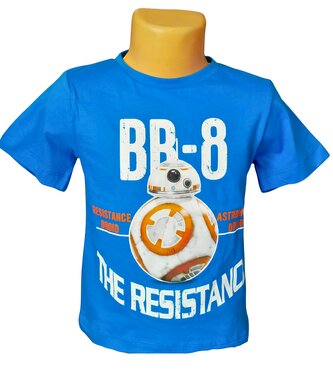 Chlapecké tričko STAR WARS krátký rukáv Kylo Ren nebo BB-8, modrá, velikost: 104