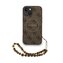 Guess PU Leather 4G Colored Ring Strap MagSafe Zadní Kryt pro iPhone 15 Brown