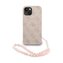 Guess PU Leather 4G Colored Ring Strap MagSafe Zadní Kryt pro iPhone 15 Pink