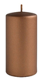 Świeca OPAL MET MAT Walec średni parafinowa 7x14cm brązowa