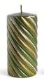 Świeca WINTER COLOURS Walec mały 7xh10cm jasny zielony