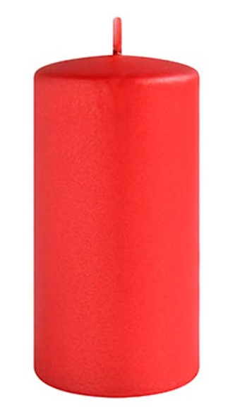 Świeca OPAL MET MAT Walec duża parafinowa 7x17,5cm czerwona