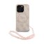Guess PU Leather 4G Colored Ring Strap MagSafe Zadní Kryt pro iPhone 15 Pro Max Pink