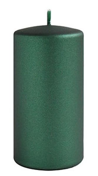 Świeca OPAL MET MAT Walec średni parafinowa 7x14cm zielona