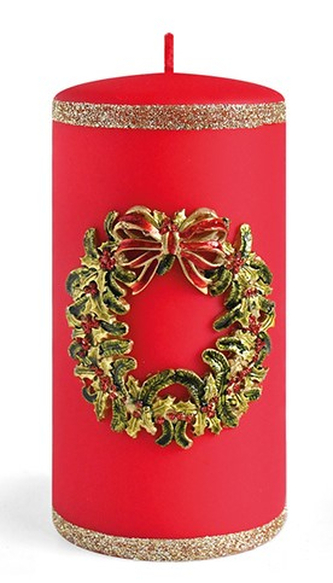 Świeca WIANEK walec mały 7xh10cm parafinowa czerwona