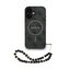 Guess PU Leather 4G Colored Ring Strap MagSafe Zadní Kryt pro iPhone 16 Black