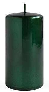 Świeca OPAL MET POŁYSK Walec średni 7xh14cm parafinowa zielona