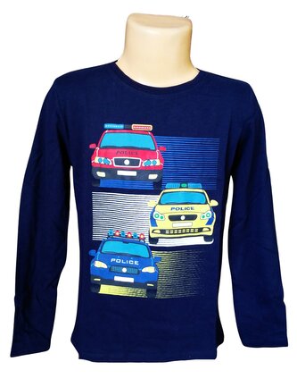 Chlapecké tričko LEMON BERET AUTA dlouhý rukáv, modrá, velikost: 116/122