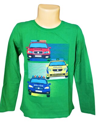 Chlapecké tričko LEMON BERET AUTA dlouhý rukáv, zelená, velikost: 128/134