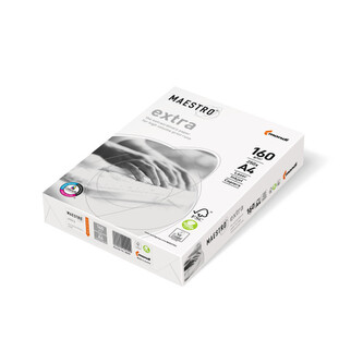 Papier ksero biały A4 160g/m2 MaestroTriotec Extra 250ark Papier ksero biały A4 160g/m2 MaestroTriotec Extra 250ark