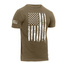 Tričko Distressed US Flag Athletic Fit, Rothco, coyote, L