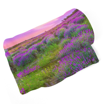 Deka s potiskem z obou stran - Levandulové pole 2: 190x140 cm Deka s potiskem z obou stran - Levandulové pole 2: 190x140 cm